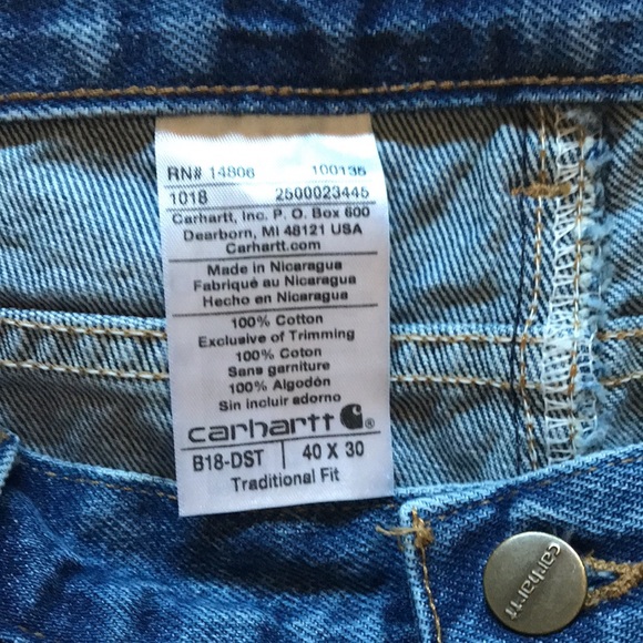 Carhartt Mens Traditional Fit Jeans - Picture 6 of 7